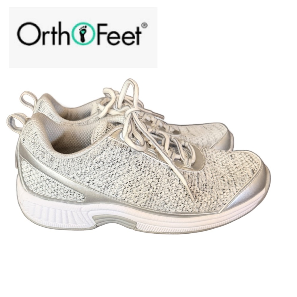 Orthofeet Sandy Athletic Shoe Gray and Silver Size 8.5 - Picture 5 of 8